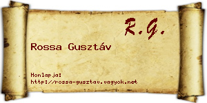 Rossa Gusztáv névjegykártya